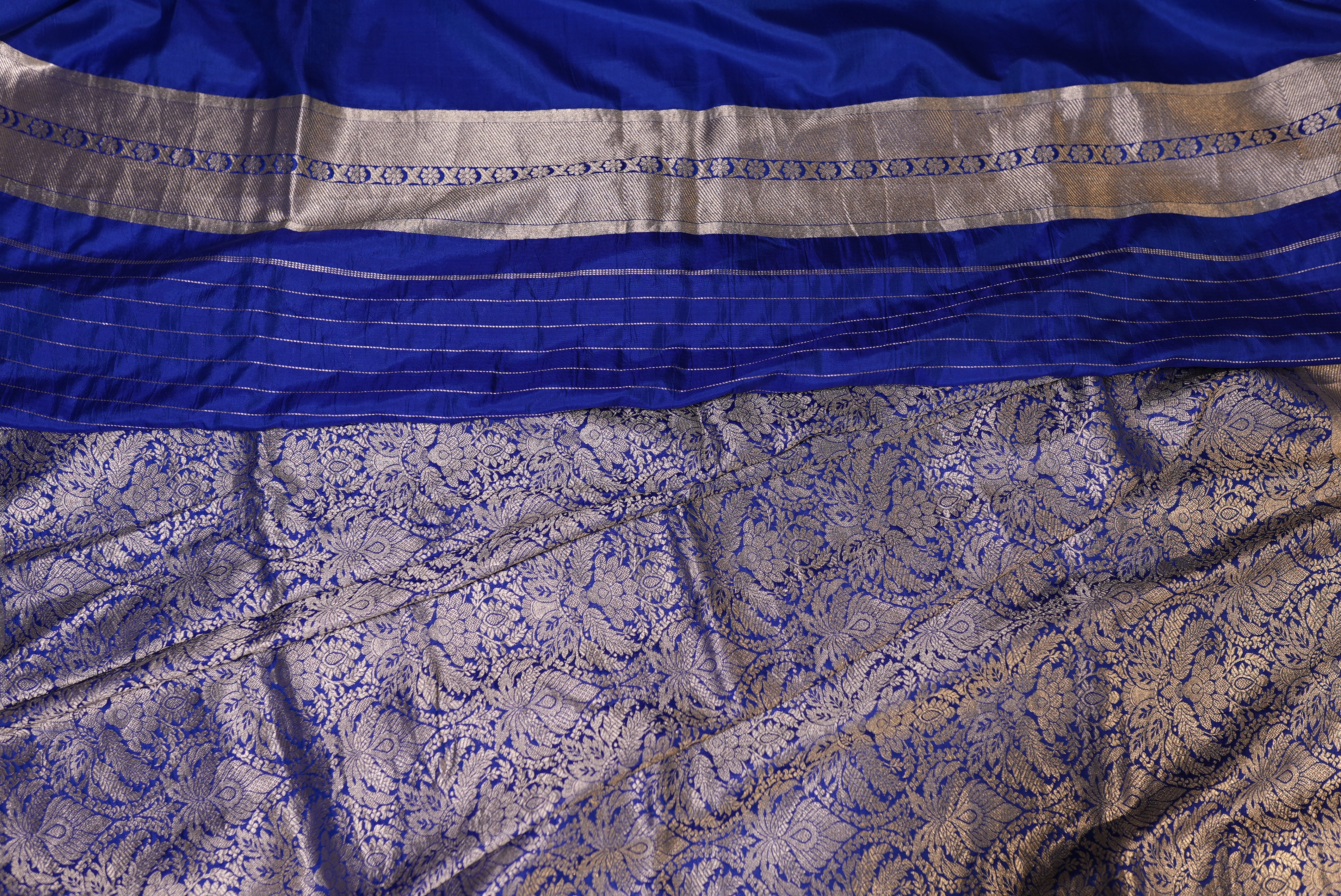 Dark blue banarasi