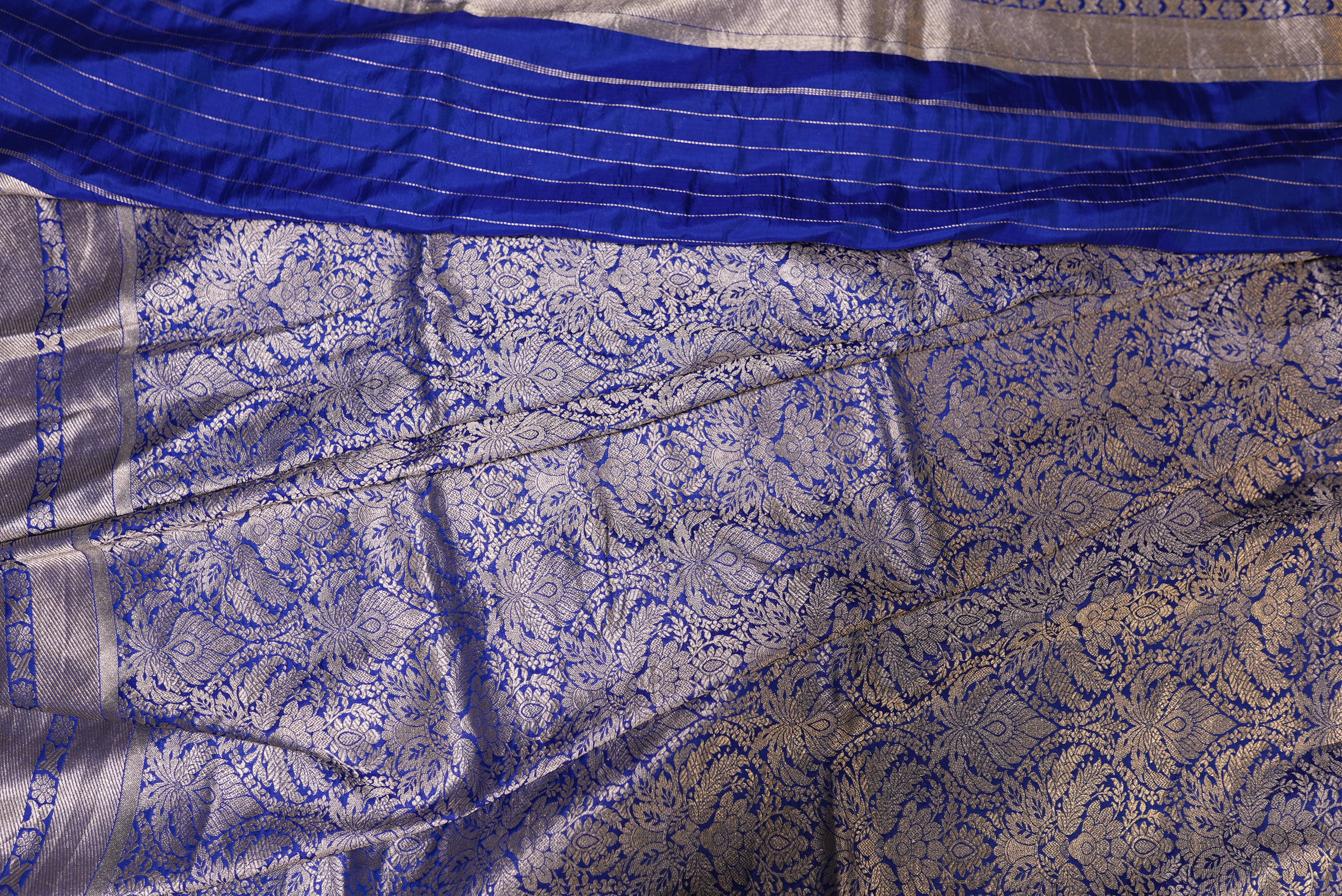 Dark blue banarasi
