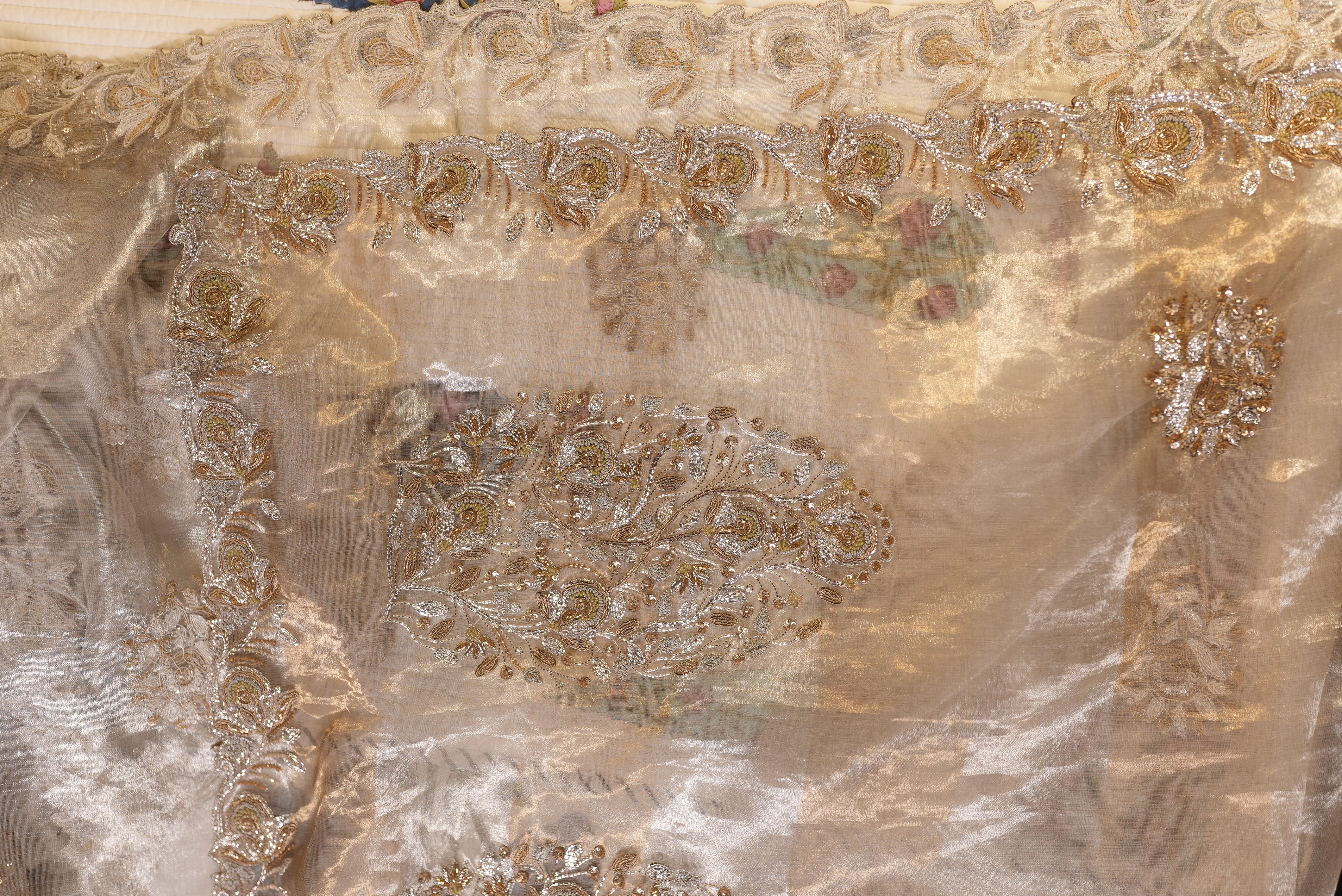 Pure Organza with hand embroidery