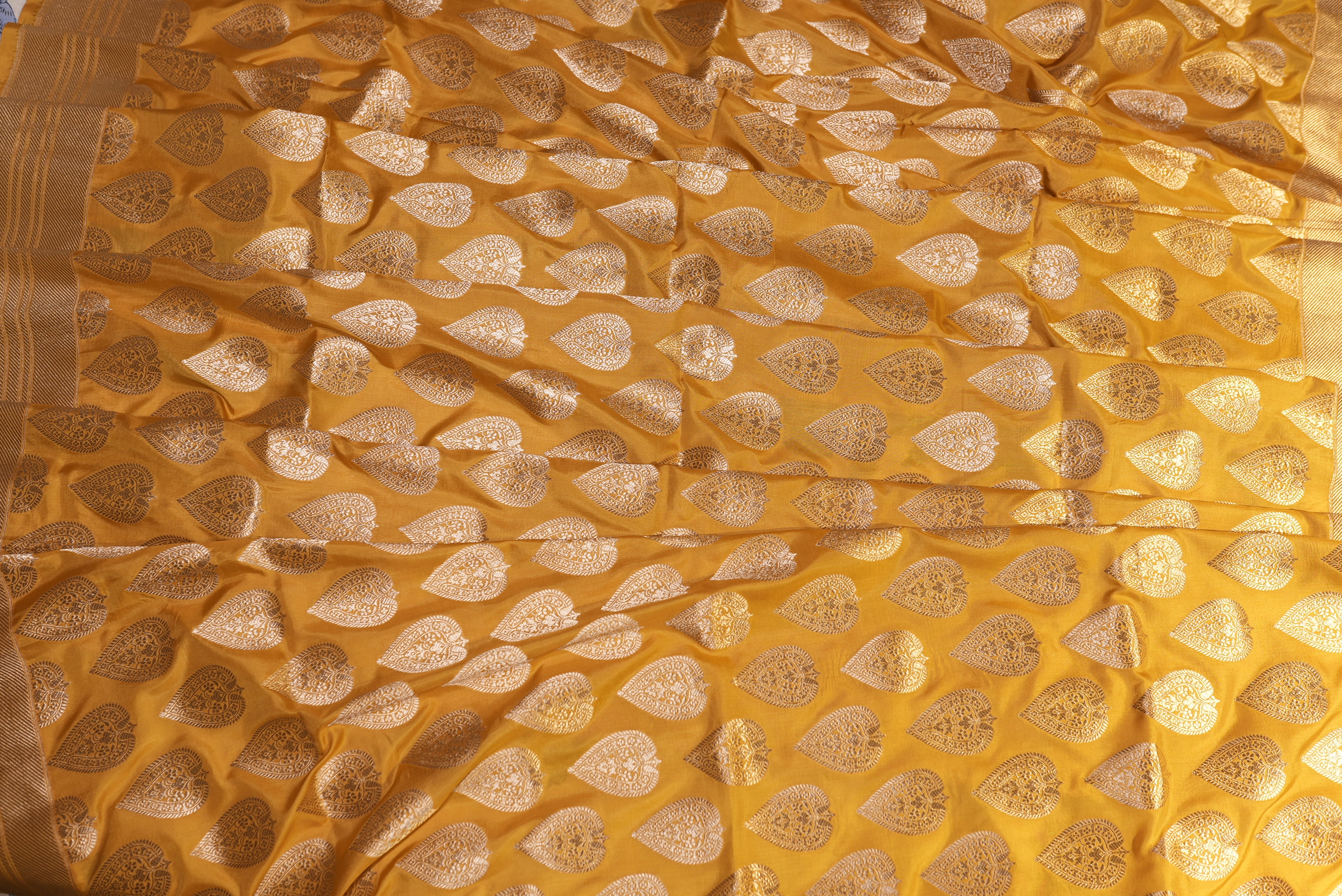 Golden yellow banarasi