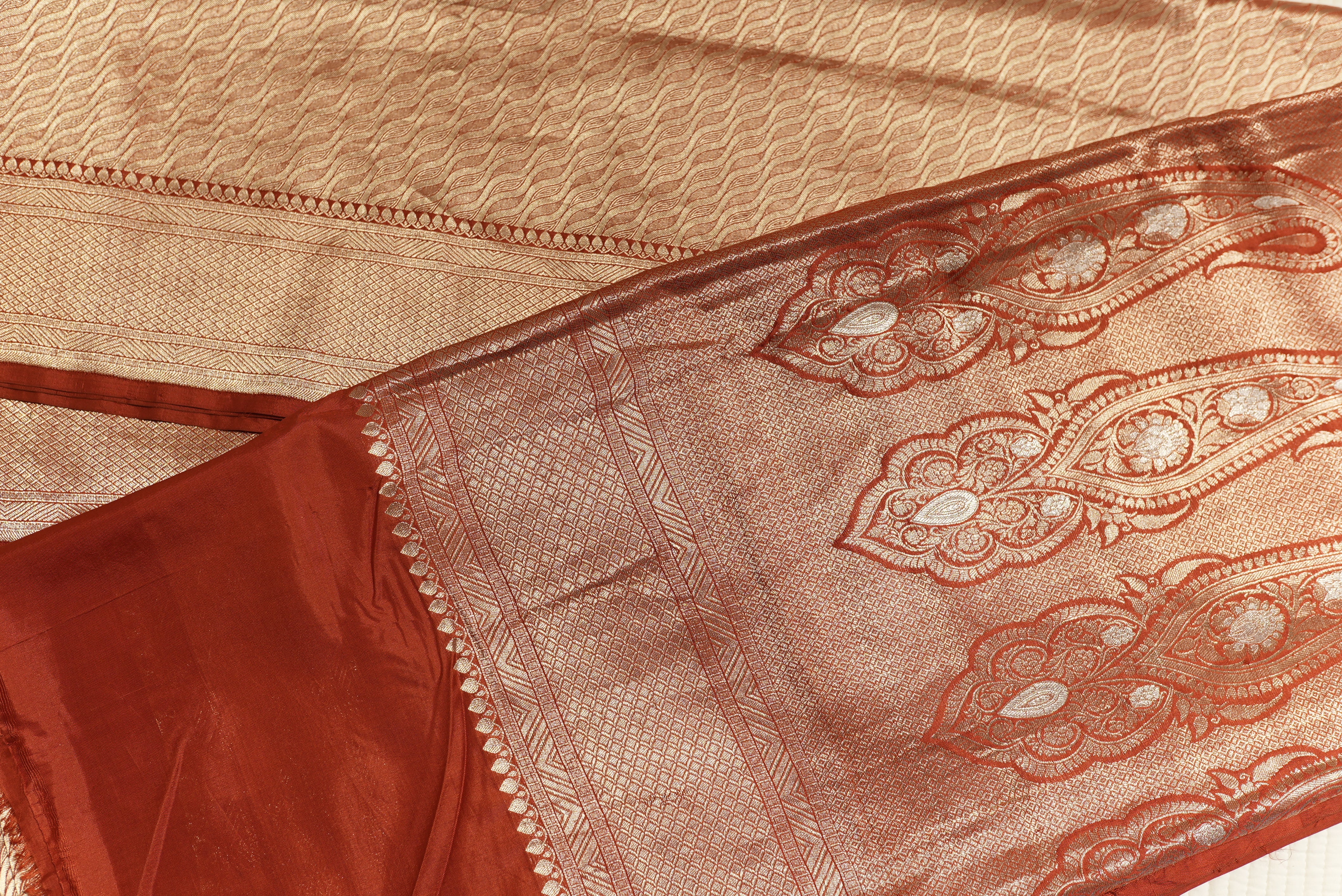 Red banarasi brocade