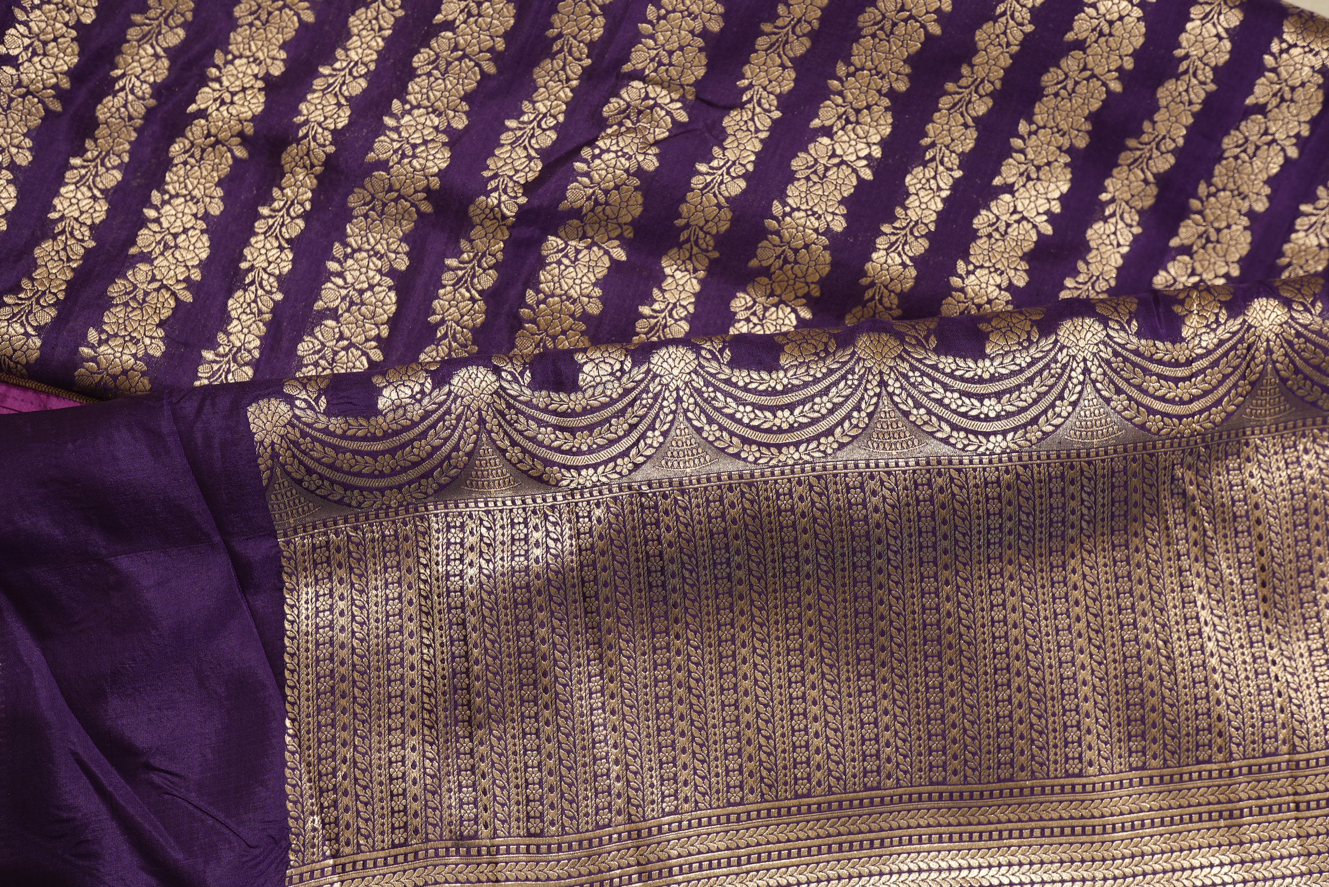 purple banarasi brocode