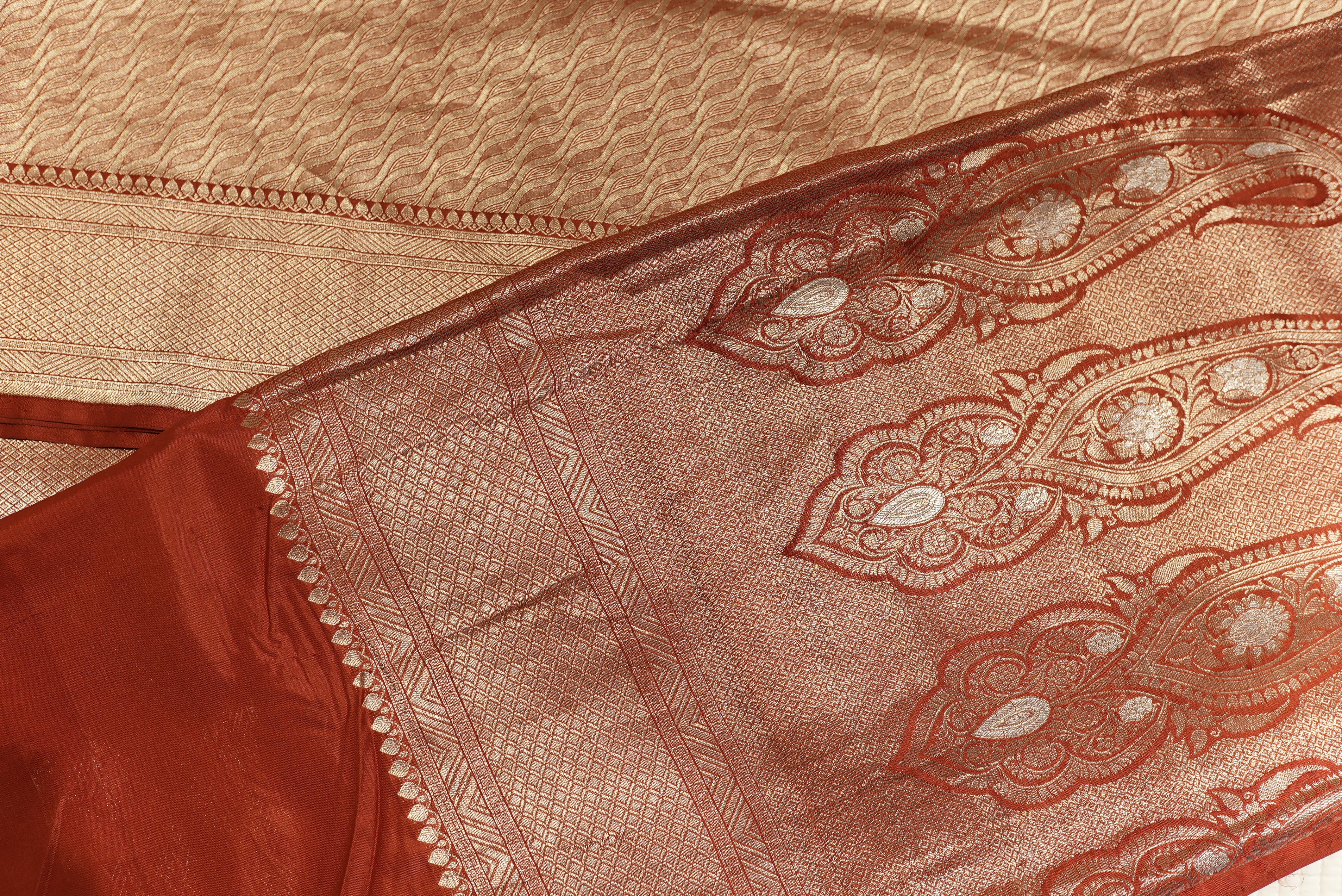 Red banarasi brocade