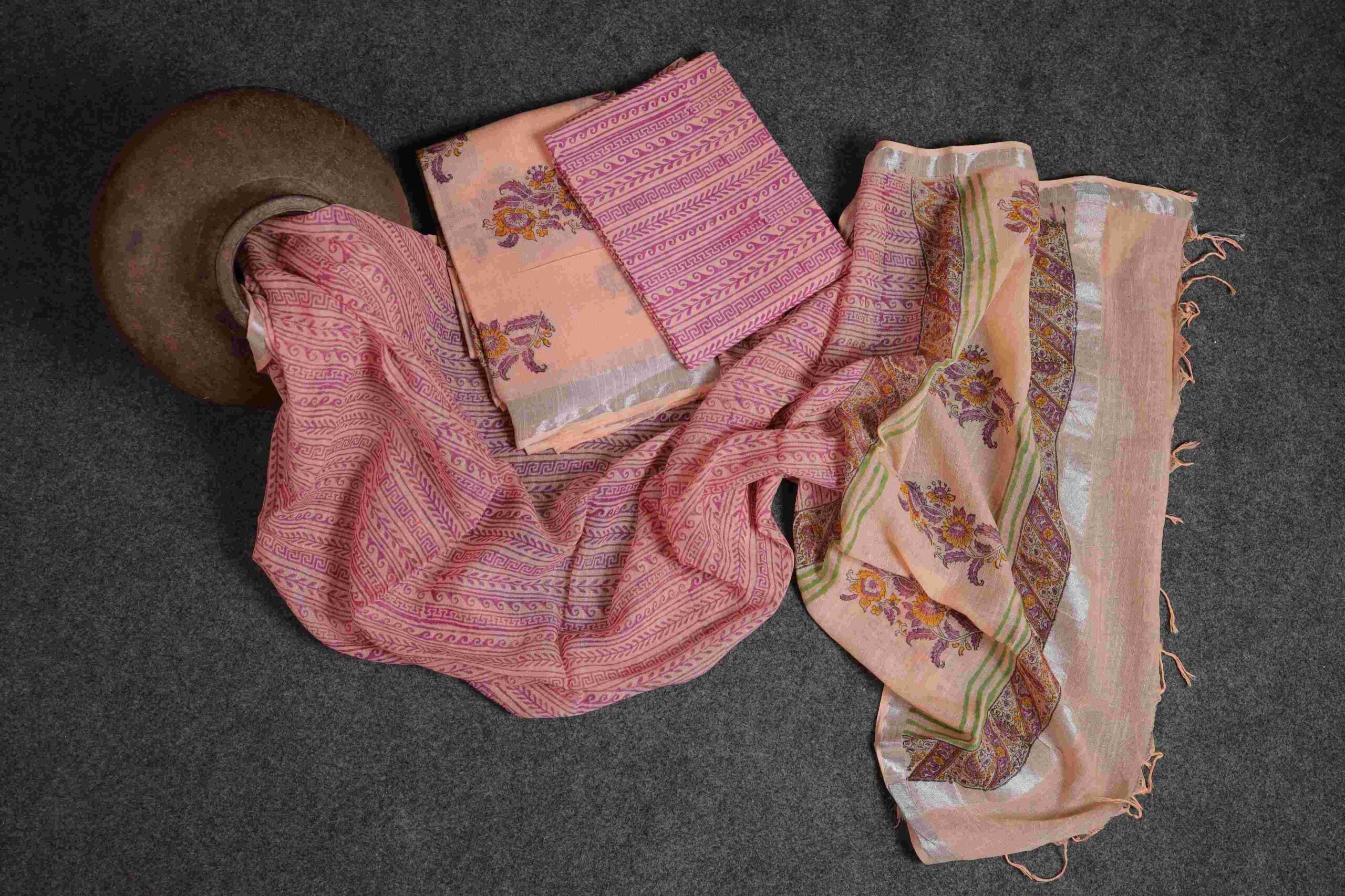 Linen Hand-Block Printed Suit