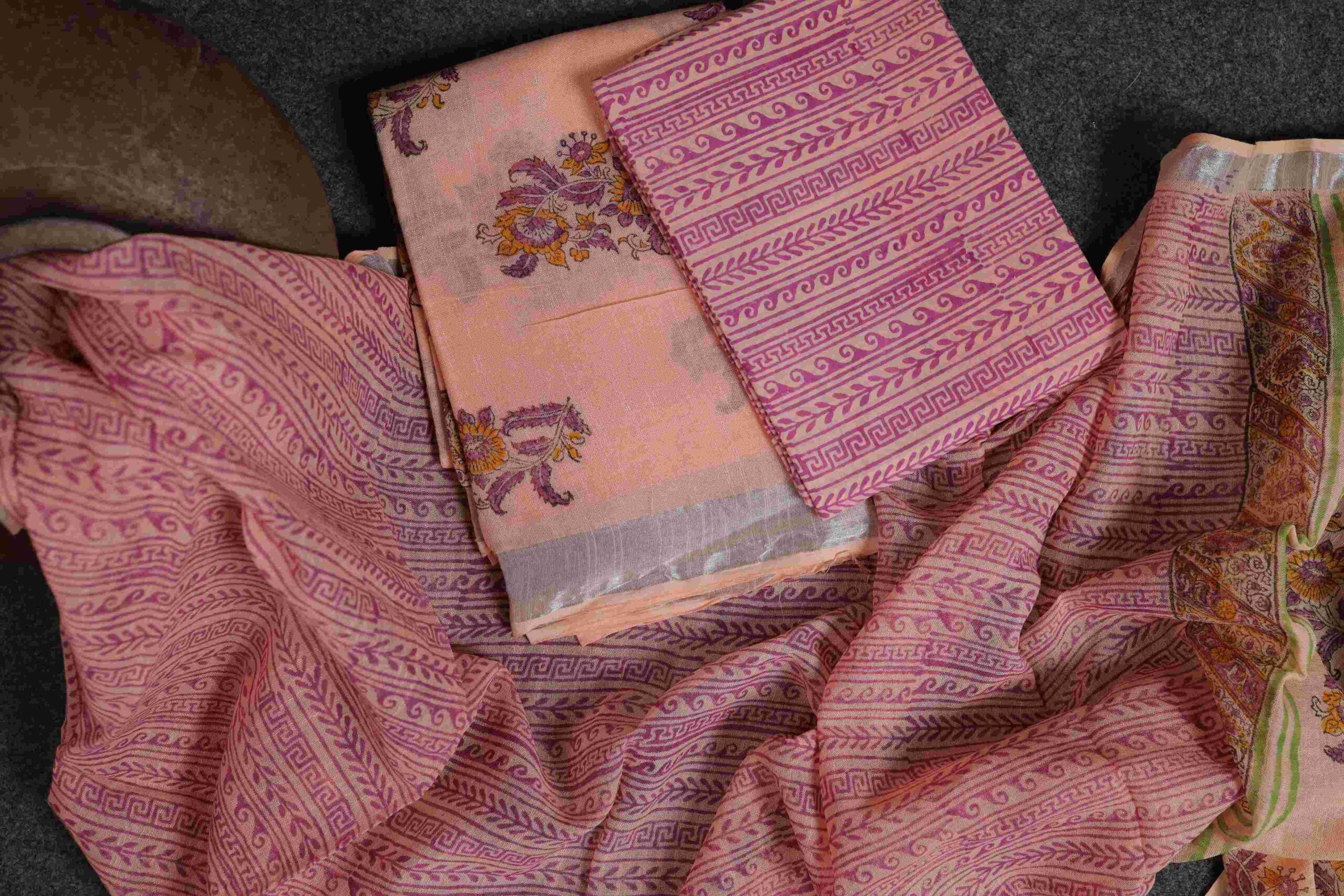 Linen Hand-Block Printed Suit